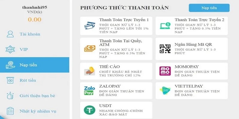 Các phương thức nạp tiền nhanh chóng nhất tại Jun88 Các phương thức nạp tiền nhanh chóng nhất tại Jun88